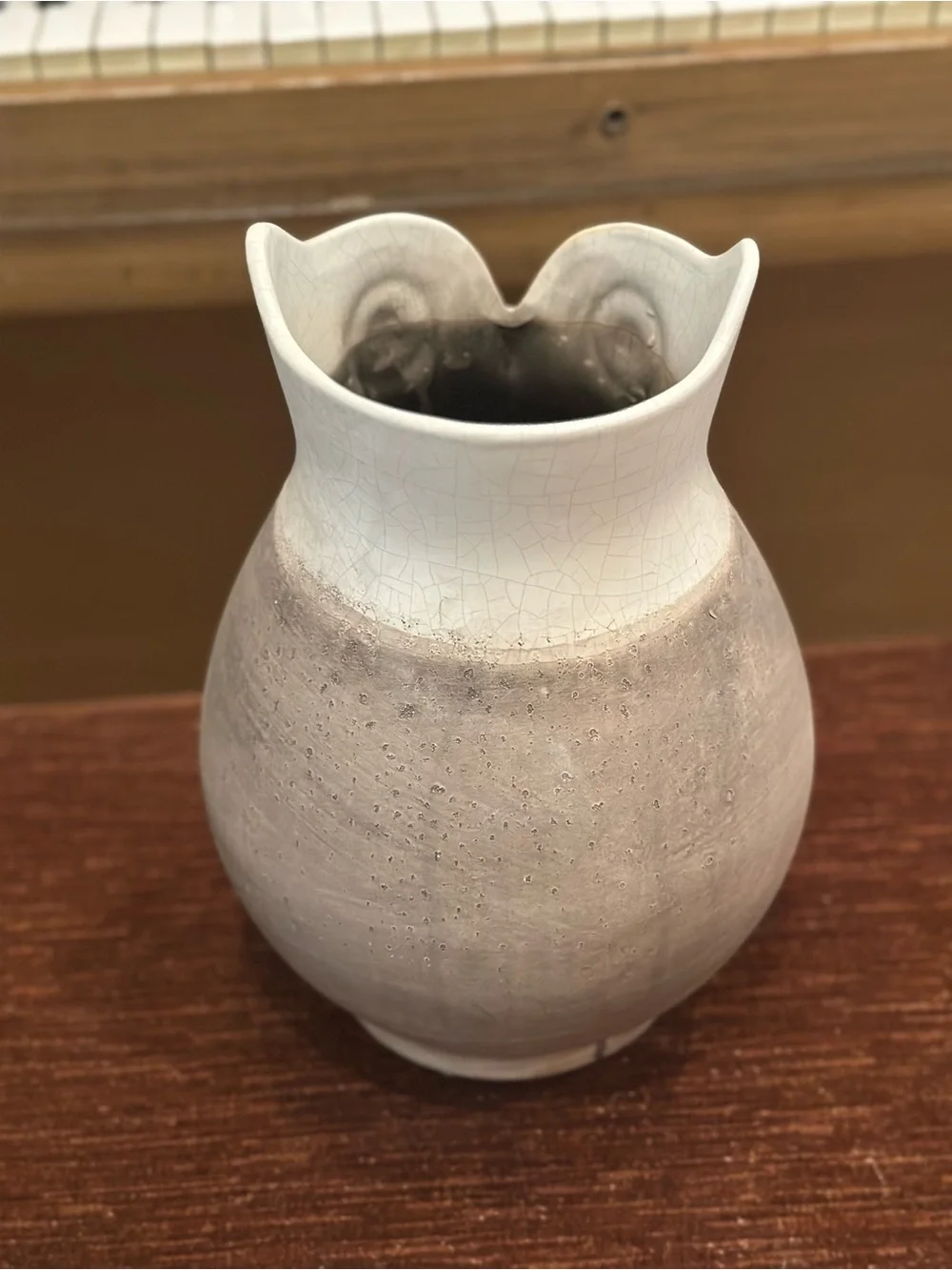 Pier 1 Owl Ceramic Vase - White and Gray